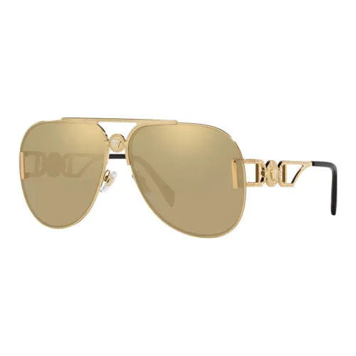 VERSACE Металл Aviator Солнцезащитные очки Унисекс Золото