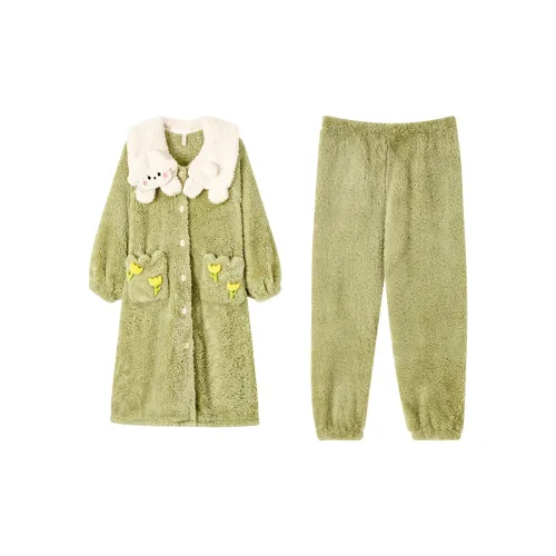 DAMOS·LOVE Зеленый Женские Пижамные Комплекты