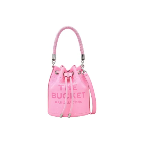 MARC JACOBS Полная КОРОВЬЕЙ КЖЕМЕЖНАЯ Сумка-ведро Сумка через плечо Сумка Обычная Женская Флуоресцентная Конфетно-розовая