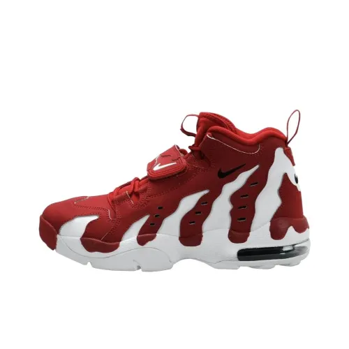 Nike Air Max 96 DT CRT Амортизация Устойчивость к истиранию Дышащий Высокий Топ Винтажные баскетбольные кроссовки Мужские Красный Белый