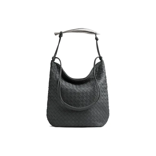 Bottega Veneta Sardine Овечья шкура Сумка-хобо Сумка через плечо Стандартная Мужская Темно-сланцево-серый