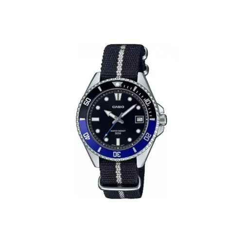 CASIO Кварцевый механизм Ткань Ремешок Часы Мужские Черный циферблат