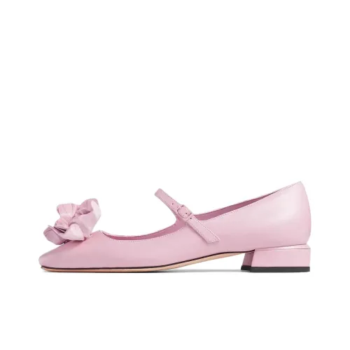 Jimmy Choo Rosa Flowers Плоская подошва Повседневная обувь 2,5 см Женская Розовая