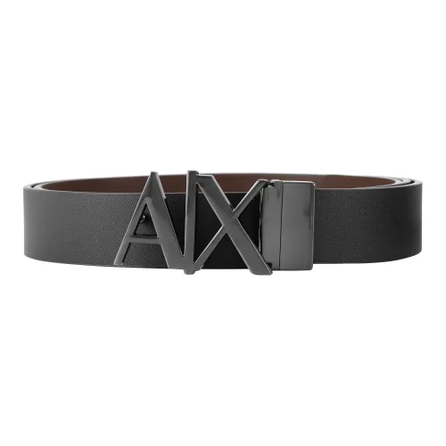 ARMANI EXCHANGE Ремни из коровьей кожи, черные, мужские