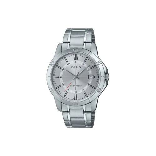 CASIO Кварцевый механизм нержавеющая сталь ремешок мужские часы серебристый циферблат