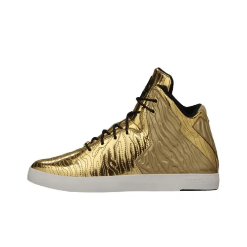 Nike Lebron 11 Амортизация Устойчивость к истиранию Дышащий MID Топ Баскетбольные кроссовки Мужской Золотой