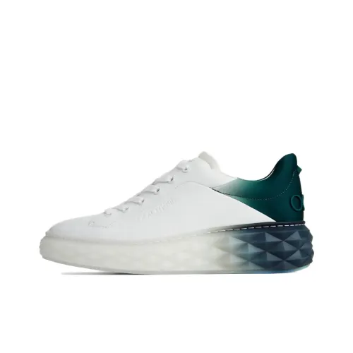 Jimmy Choo Low Top Скейтборд Кроссовки Женские Белый Зеленый Смешанный Цвет