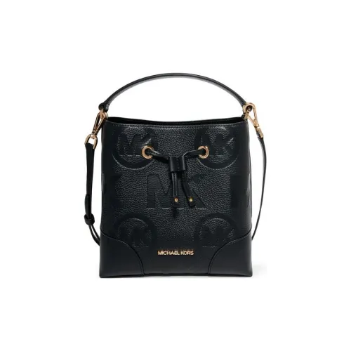 MICHAEL KORS Mercer Кожа Ведрообразная Сумка-Сумка через плечо Средняя Женская Черная