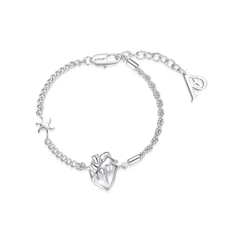 ATPLAY Белый золотой с покрытием Браслеты Унисекс Серебряный