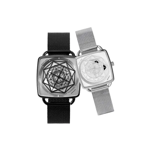 VIXA Парные часы наручные часы кварцевый механизм ремешок из нержавеющей стали белый циферблат унисекс