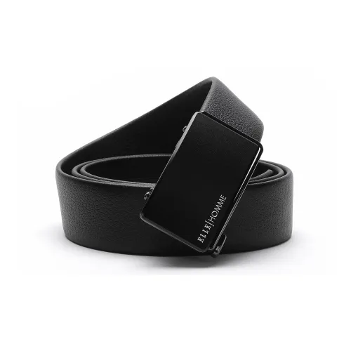 ELLE HOMME Автоматическая застежка ремня матовый сплав застежка ремешок из коровьей кожи мужской черный ширина 3,55 см