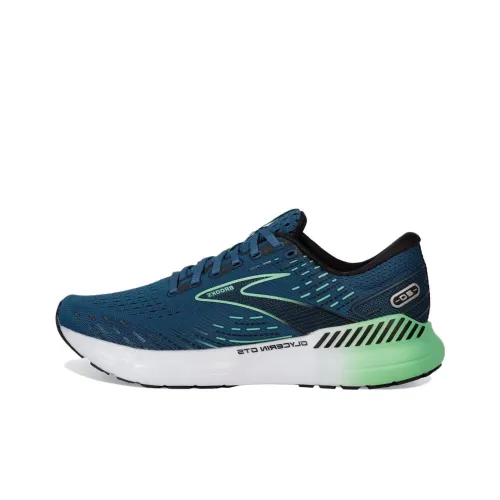 Brooks Glycerin GTS Амортизация Износостойкий Низкий Топ Беговые кроссовки Мужской Синий