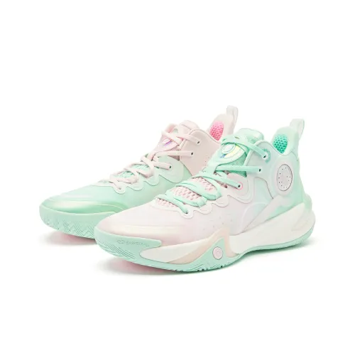 QIAODAN Busters 5ELITE Баскетбольные кроссовки Низкий топ Зеленый розовый Мужской