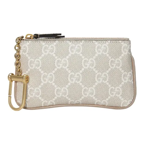 GUCCI Ophidia Холст с кожей Сумка из холста Key Pouch Женские Бежевый Овсяный