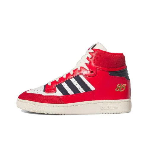 Adidas Originals Centennial 85 Slip-Resistant Abrasion-Resistant High Top Skateboard Shoes Men's Red White Black