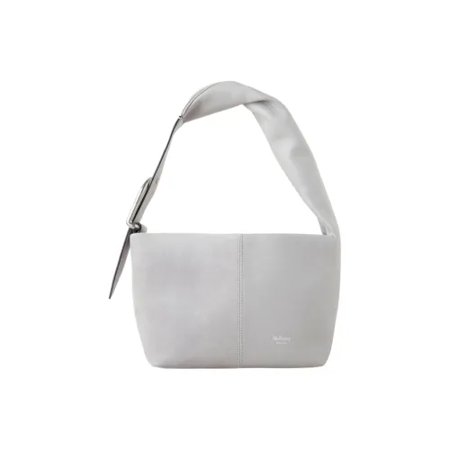 Mulberry Матовый Гладкий Телячья кожа And Замшевая коза Лунный Форма Сумка-хобо Маленький Квадратная Сумка Маленький Женская Светло-серый