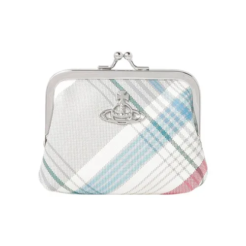 Vivienne Westwood Saffiano кожа кошелек для монет женский серия Madras клетка