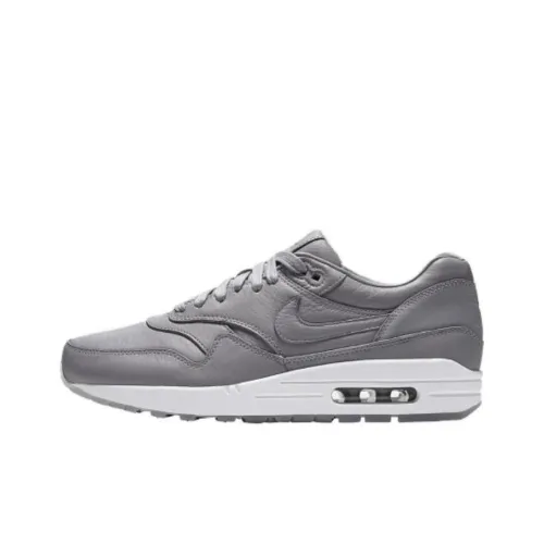 Nike Air Max 1 Low Топ Беговые кроссовки Унисекс Серый