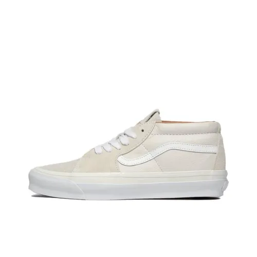 VANS Sk8 Mid LX OG Устойчивый к истиранию Дышащий Топ Кроссовки для скейтбординга Унисекс Бежевый