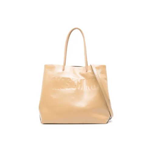 MOSCHINO Телячья кожа Тоут Сумка Сумка для покупок Сумка на плечо Сумка Женская Бежевая