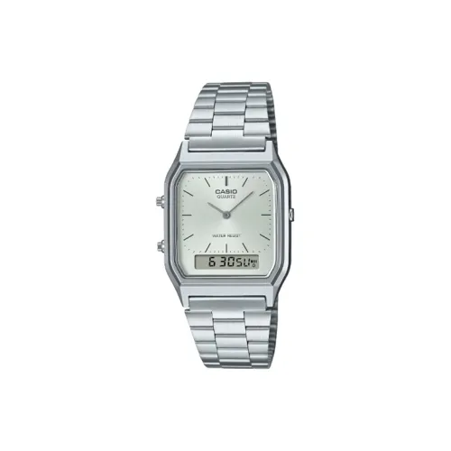 CASIO Кварцевый механизм ремешок из нержавеющей стали унисекс серебристый циферблат