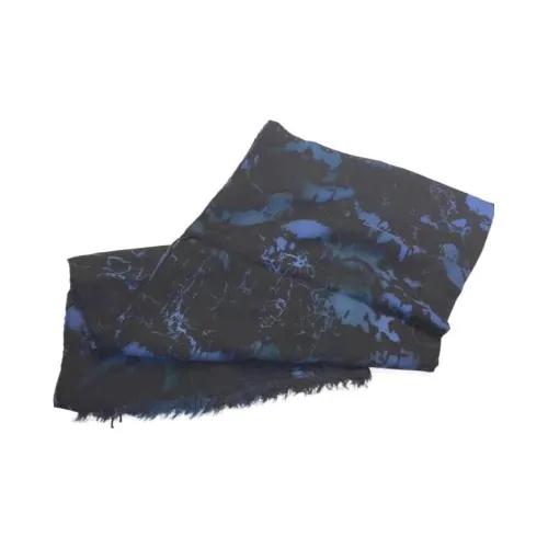 BALMAIN Вязаные шарфы Унисекс Черный Синий
