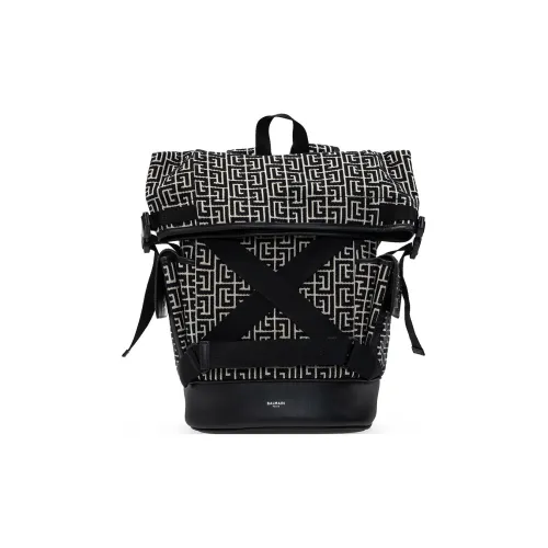 BALMAIN Хлопок Рюкзак Мужской Бежевый и Черный
