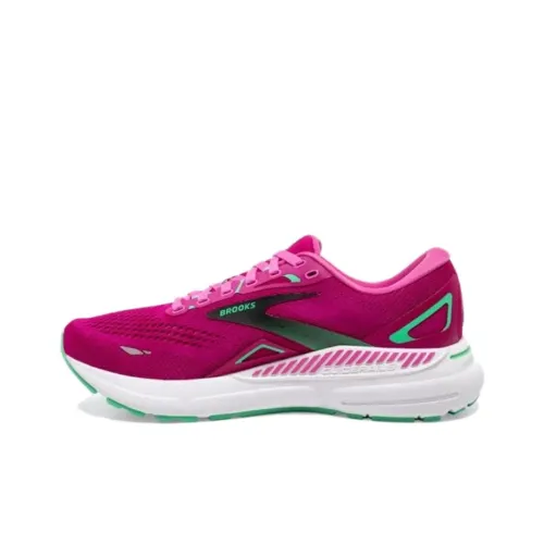 Brooks Adrenaline GTS Амортизация Износостойкие Низкие Кроссовки для Бега Женские Розовые Красные