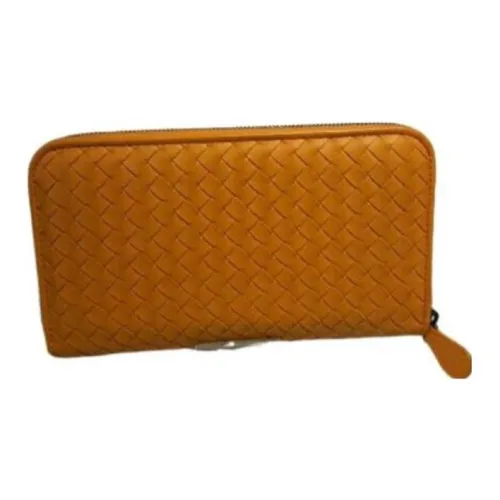 Bottega Veneta Sheepskin Wallet Women's Earth Yellow