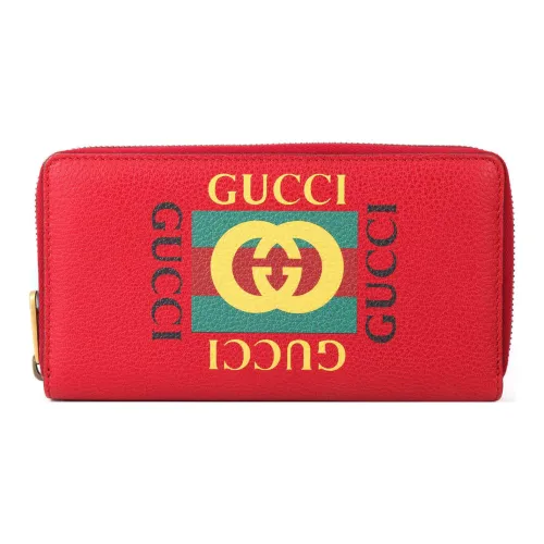 GUCCI Кошелек из коровьей кожи унисекс красный