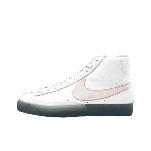 Nike Blazer Премиум Slip-Resistant Abrasion-Resistant High Top Скейтборд Кроссовки Unisex Белый