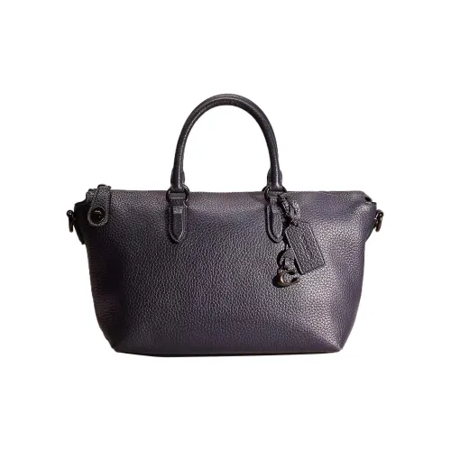 COACH Cara Кожа Пельменная Сумка Сумка через плечо Сумка на одно плечо Большая женская сумка через плечо Полночный морской синий