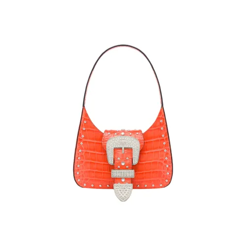 MOSCHINO Сумка из телячьей кожи сумка через плечо женская оранжевая
