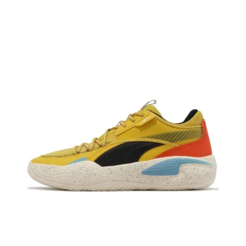 PUMA Slip-resistant низкий топ баскетбольные кроссовки мужские желтые