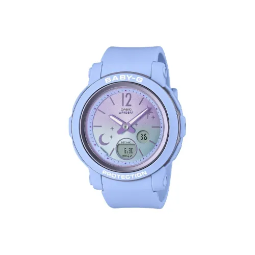 CASIO Малыш G Малыш G Collection Кварцевый механизм Смольный ремешок Часы Женские Фиолетовый циферблат Часы BGA 290DS 2AJF