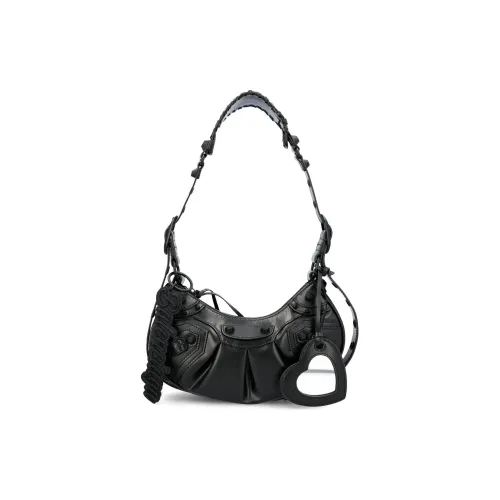 Balenciaga Le Cagole Lambskin Crossbody Bag Shoulder Bag Women's Black Баленсиага Le Cagole Сумка через плечо из овечьей кожи плечевая сумка женская черная