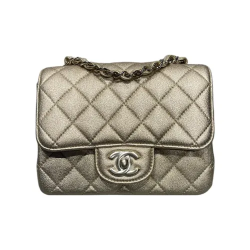 CHANEL Classic Flap CF Sheepskin Сумка через плечо Мини Женская Золотая