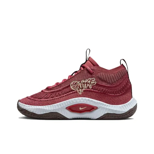 Nike Cosmic Unity 3 Амортизация Износостойкий MID Топ Баскетбольные Кроссовки Женские Красный Белый