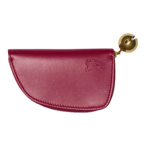 Burberry Lambskin Coin Purse Women's Raspberry Red