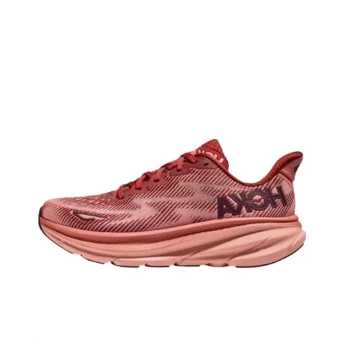 HOKA ONE ONE Clifton 9 Slip-Resistant Low-Top Беговые кроссовки Женские Red