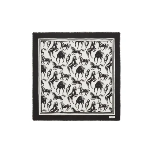 BALMAIN Шелковые шарфы Женские Черный