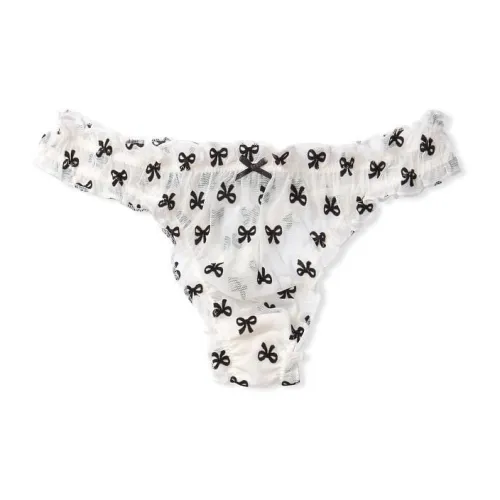Victoria's Secret 1 Pack Белый Бант С принтом Женские Стринги