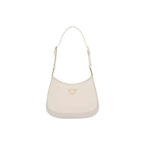 PRADA Лакированная кожа Хобо Сумка Сумка через плечо Женская Айвори Белый