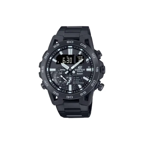 CASIO Edifice Collection Кварцевый механизм нержавеющая сталь ремешок часы для мужчин черный циферблат ECB 40BK 1A