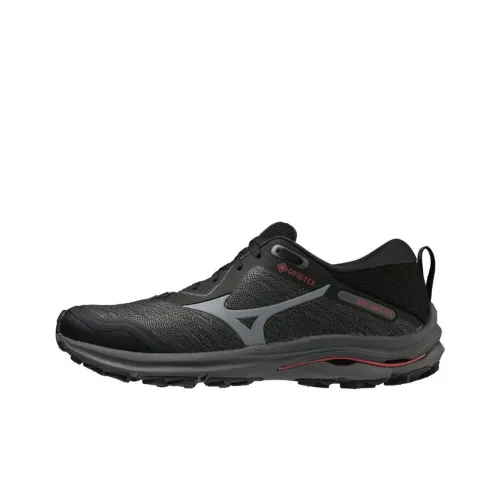 Mizuno Wave Rider GTX Амортизирующие Slip-resistant Низкий Топ Беговые кроссовки Мужские Черные