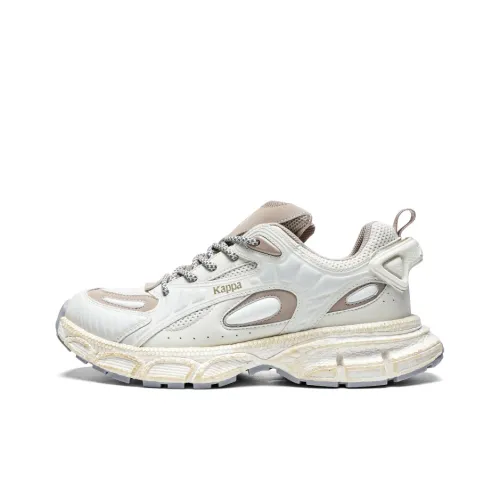 KAPPA Противоскользящий устойчивый к истиранию низкий топ кроссовки с подошвой из ткани "толстая подошва" мужские цвет Heron (белый с перьями) Олень (коричневый)