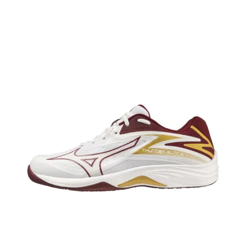 Mizuno THUNDER BLADE Z Амортизирующие кроссовки для тренировок с противоскользящим низким верхом унисекс белый и красный