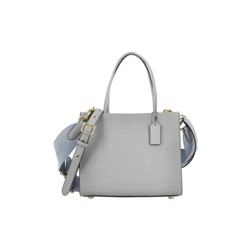 COACH Cashin Натуральная коровья кожа сумка через плечо сумка на плечо маленькая женская слоновая серая