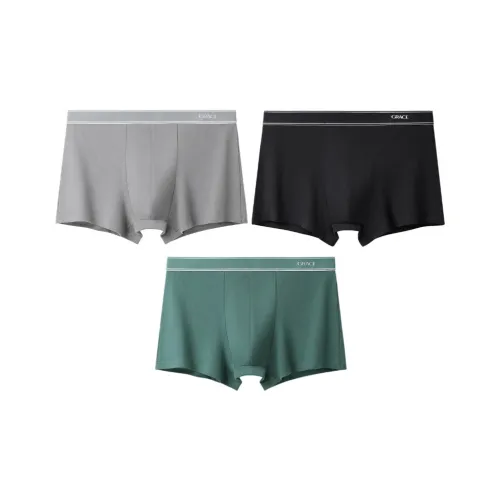GRACE 100% хлопок Мужское нижнее белье боксеры и боксеры Мужские 3 упаковки разноцветная коробка