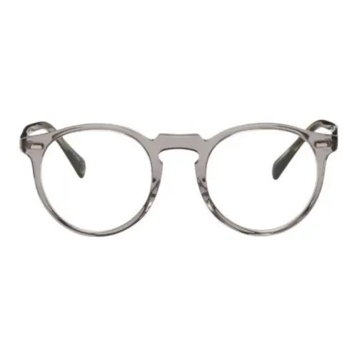 Oliver Peoples Ацетат Круглые Оправы для Очков Мужские Серебряные